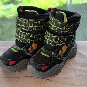 Skechers Black and Green Kids Boots